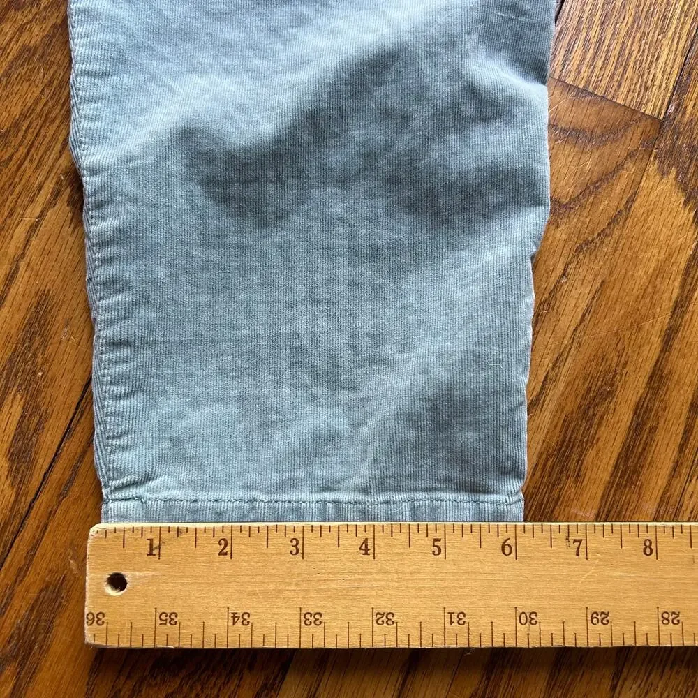 Free People Light Blue Corduroy Paperbag Waist Pleated Trouser Pants XS - Picture 10 of 14